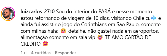 Depoimento sobre viagem ao Chile com milhas e uso de sala VIP